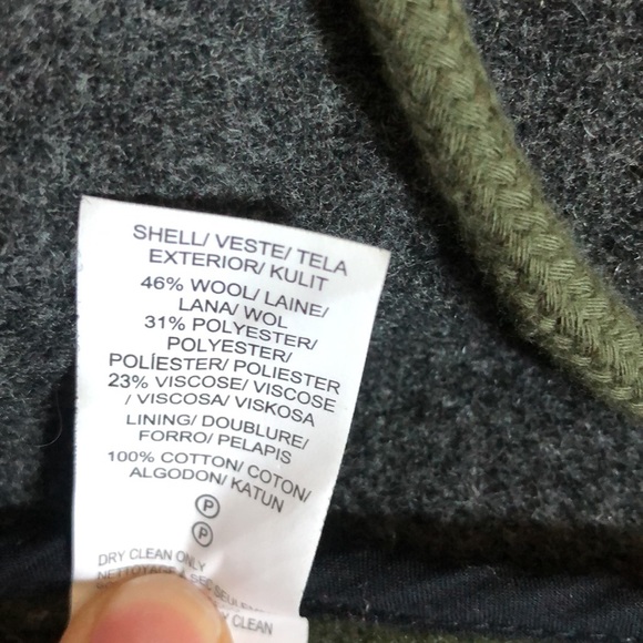 Lucky Brand Olive Green Military Style Field Jacket Wool Blend - Picture 8 of 15